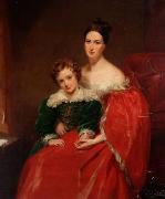George Hayter Robert Lawrence Pemberton of Bainbridge House with his mother oil painting on canvas